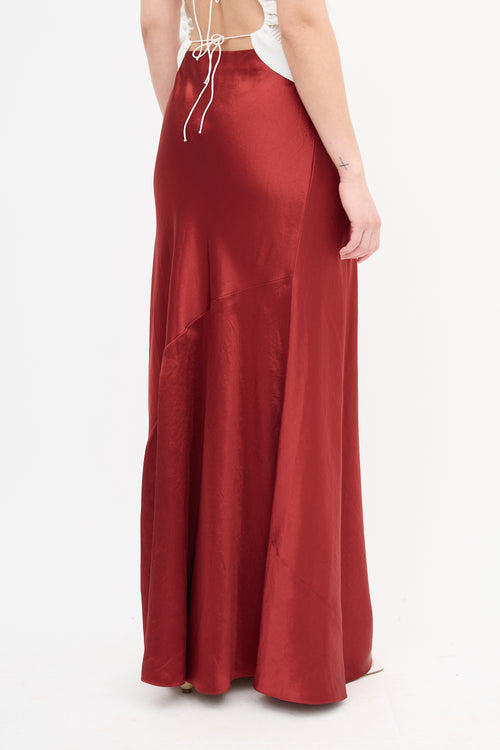 Vince Satin Maxi Skirt