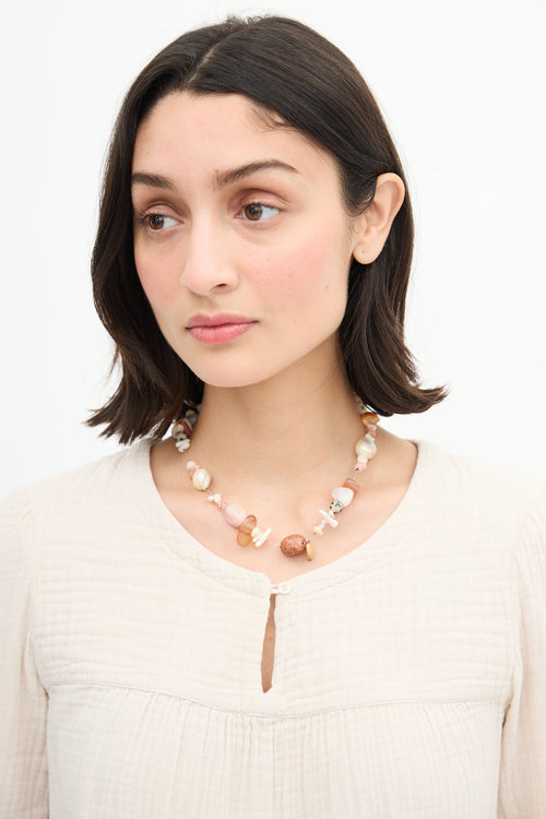 Voons Multi Fresh Pearl Beaded Necklace