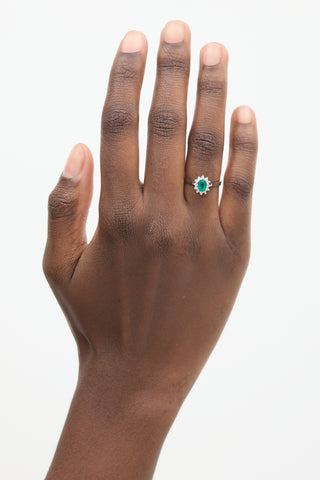 VSP Archive 14K White Gold 
Emerald Encrusted Ring