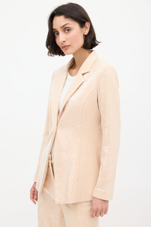 VSP Archive Beige Sequin Pant Suit