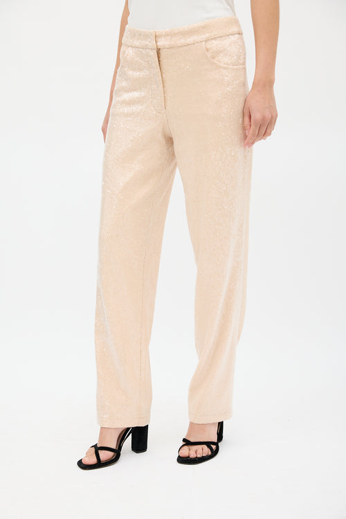 VSP Archive Beige Sequin Pant Suit