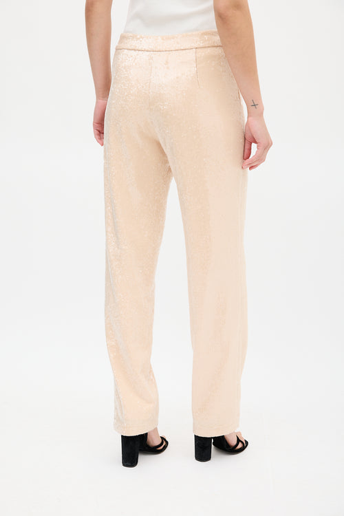 VSP Archive Beige Sequin Pant Suit