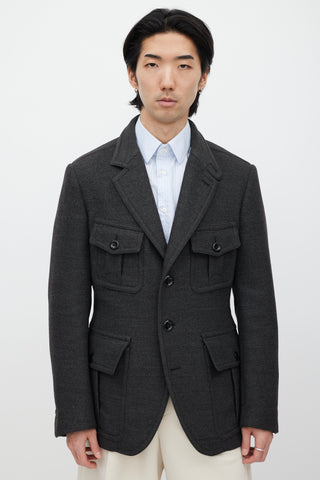 VSP Archive Grey Wool Cargo Blazer