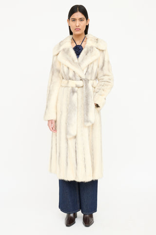 VSP Archive Long Fur Belted Coat