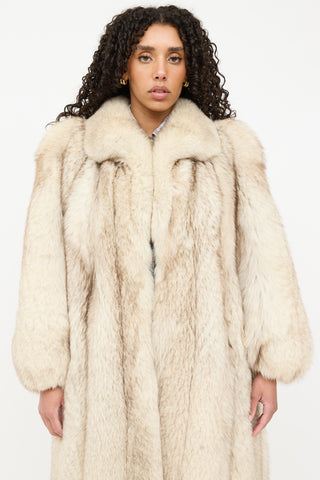 Panelled Fur Coat