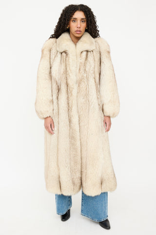 Panelled Fur Coat