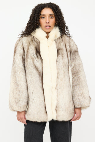 Panelled Fur Jacket