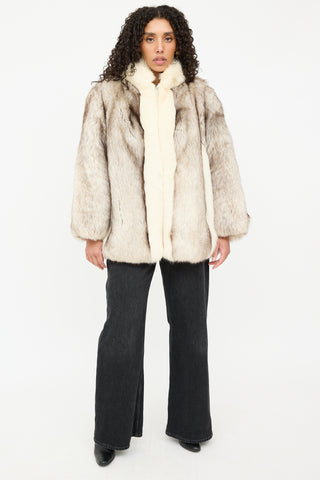 Panelled Fur Jacket