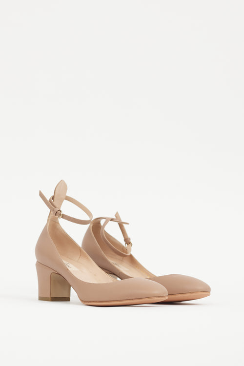 Valentino Beige Leather Tan-Go 60  Pump