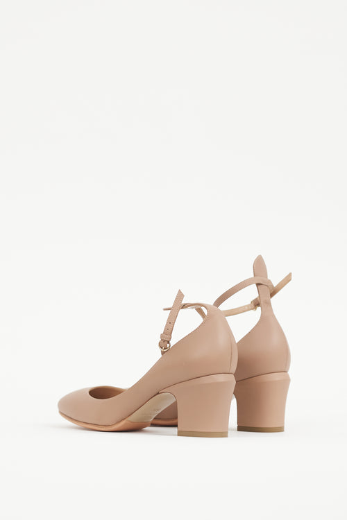 Valentino Beige Leather Tan-Go 60  Pump