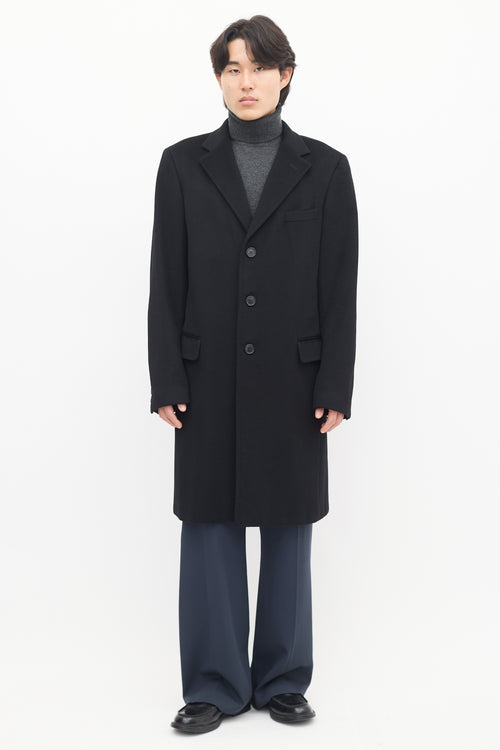 Valentino Black Cashmere Long Coat