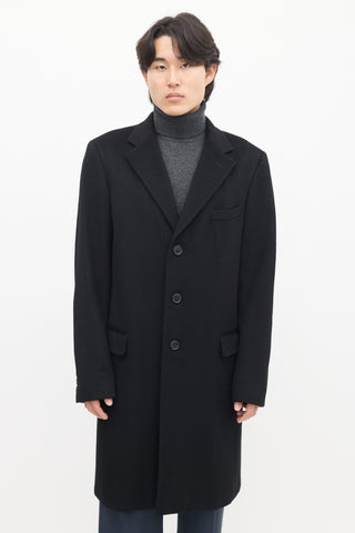 Valentino Black Cashmere Long Coat