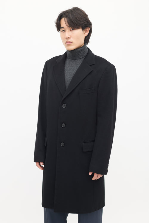 Valentino Black Cashmere Long Coat