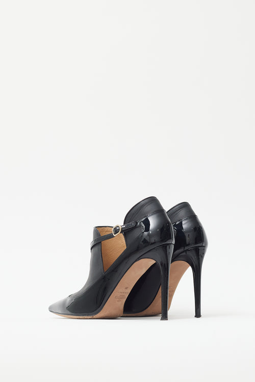 Valentino Black Cut Out Layered Bootie