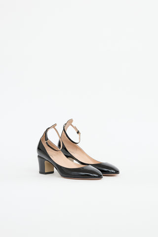 Valentino Patent Ankle Strap  Pump