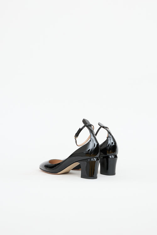 Valentino Patent Ankle Strap  Pump