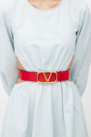 Valentino Black 
Gold Reversible VLogo Belt