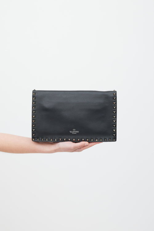 Valentino Black 
Silver Rockstud Clutch