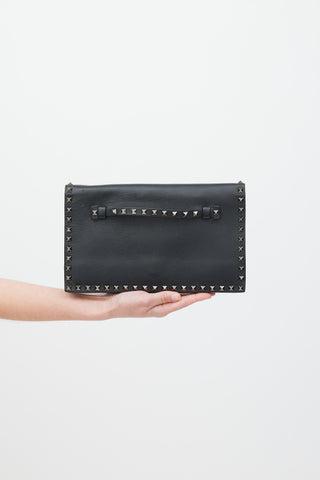 Valentino Black 
Silver Rockstud Clutch