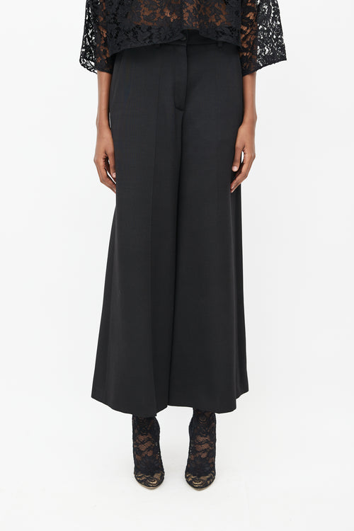 Valentino Black Wide Leg Trouser