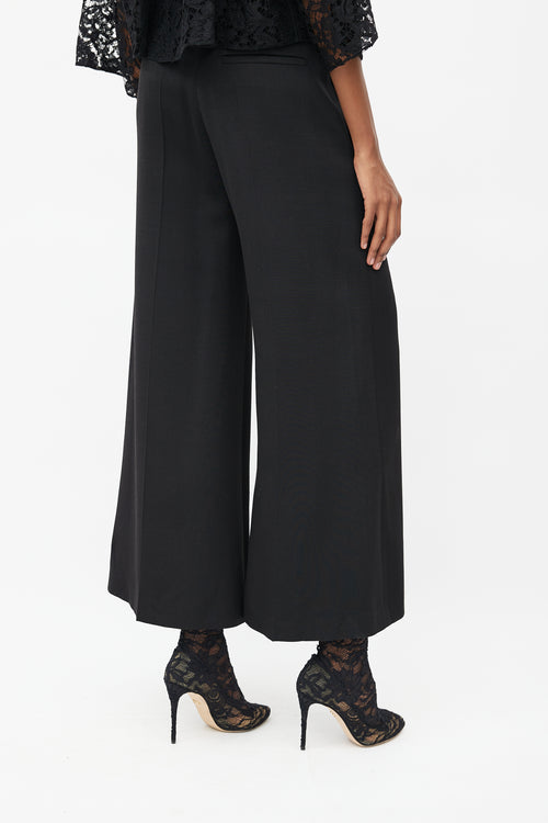 Valentino Black Wide Leg Trouser