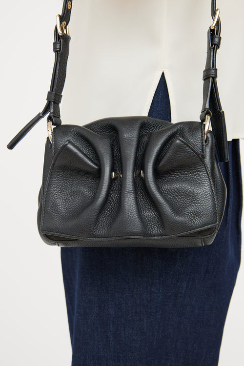 Valentino Black Gathered Shoulder Bag