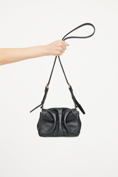 Valentino Black Gathered Shoulder Bag