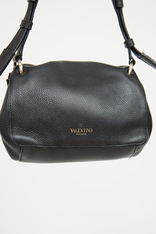 Valentino Black Gathered Shoulder Bag