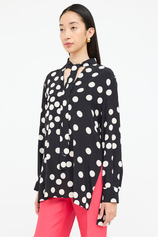 ValentinoDot Bowtie Blouse