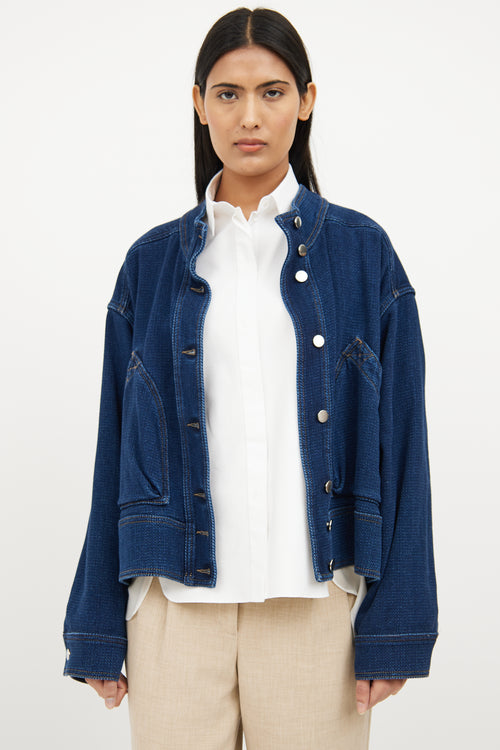 Medium Wash Denim Crop Jacket