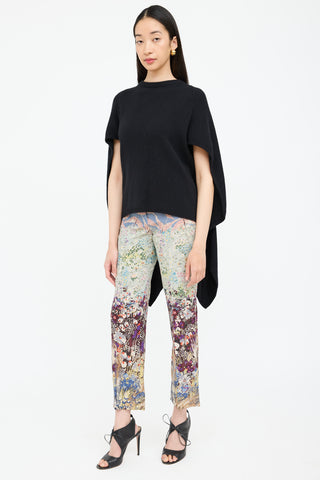 ValentinoPattern Silk Pleated Pant