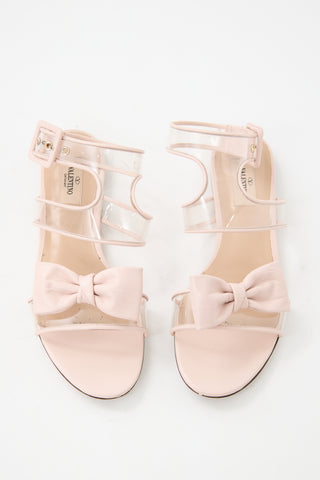 Valentino PVC 
Leather Dolly Bow Sandal