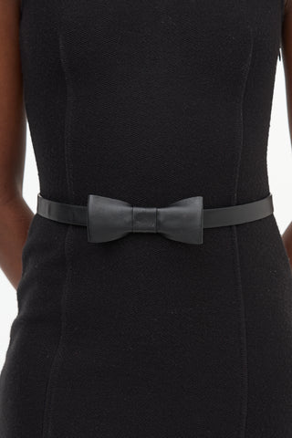 Valentino Leather Bow Belt