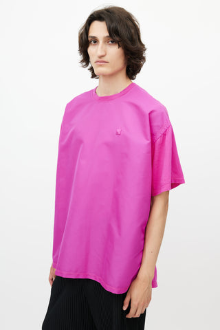 Valentino Pink Nylon Rockstud T-Shirt