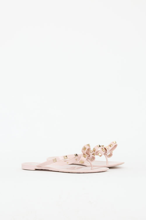 Valentino Rubber Rockstud Sandal