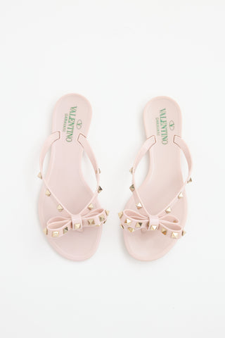 Valentino Rubber Rockstud Sandal