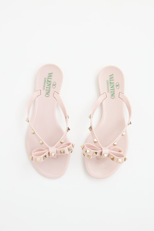 Valentino Rubber Rockstud Sandal