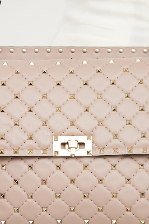 Valentino Pink Nappa Rockstud Spike Bag