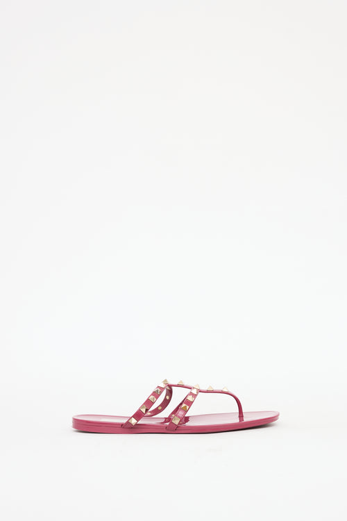 Valentino Red Rockstud Caged Sandal