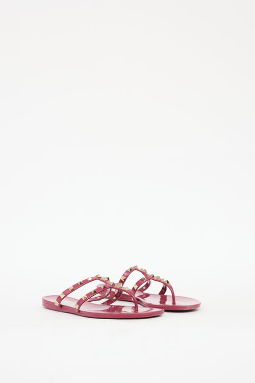 Valentino Red Rockstud Caged Sandal