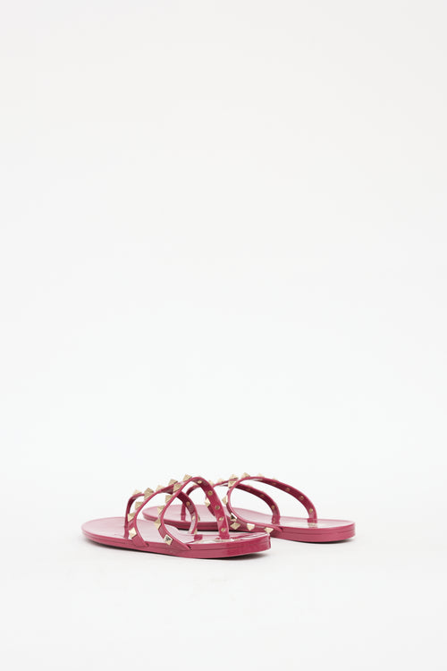 Valentino Red Rockstud Caged Sandal