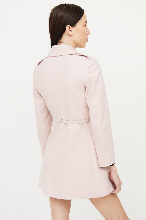 Red Valentino Pink Gold Button Long Coat