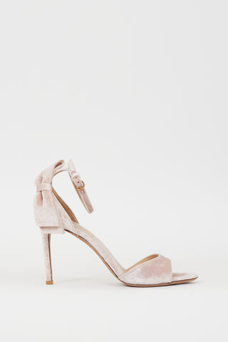 Valentino Pink Velvet Bow Heel