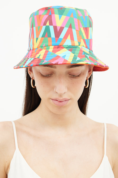 Valentino Red Multi Colour Reversible Bucket Hat