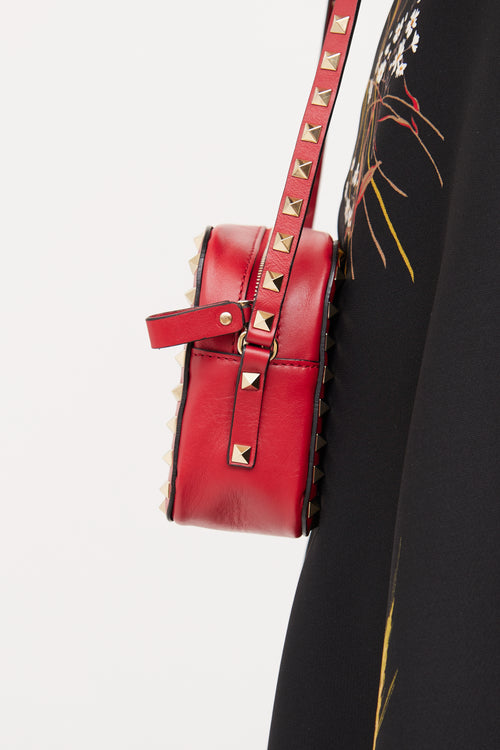 Valentino Red Rockstud Camera Bag