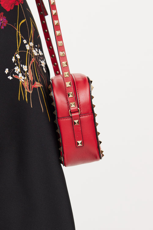 Valentino Red Rockstud Camera Bag