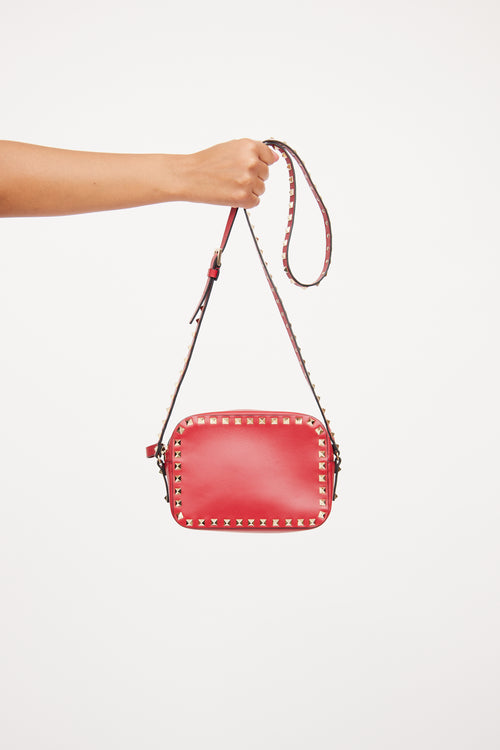 Valentino Red Rockstud Camera Bag