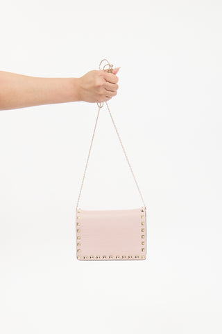 Valentino Leather Rockstud Chain Bag