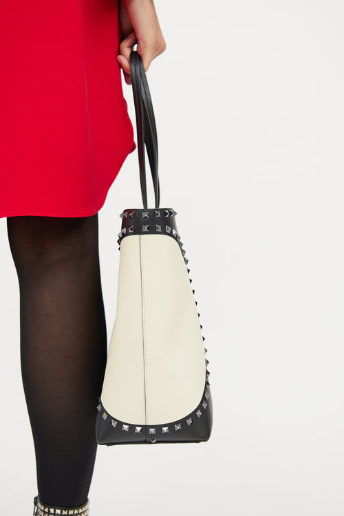 Valentino Rockstud Macro Pois Tote Bag