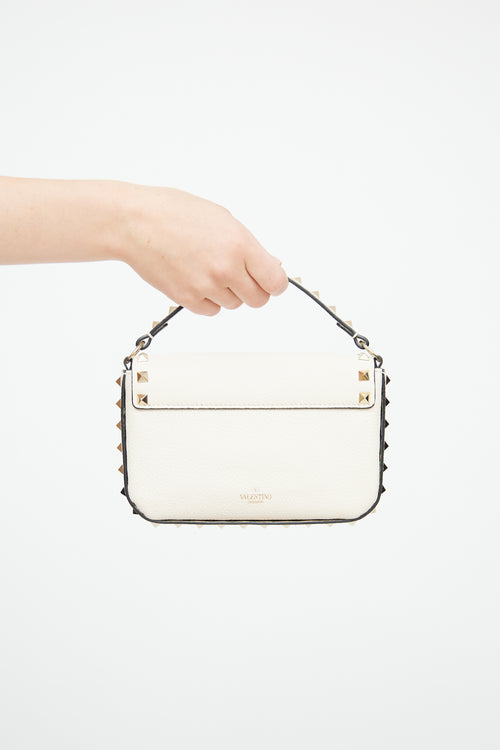 Valentino Small Cream Rockstud Crossbody Bag